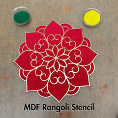 MDF Rangoli Stencil Golden_b01 Mudrawholesale