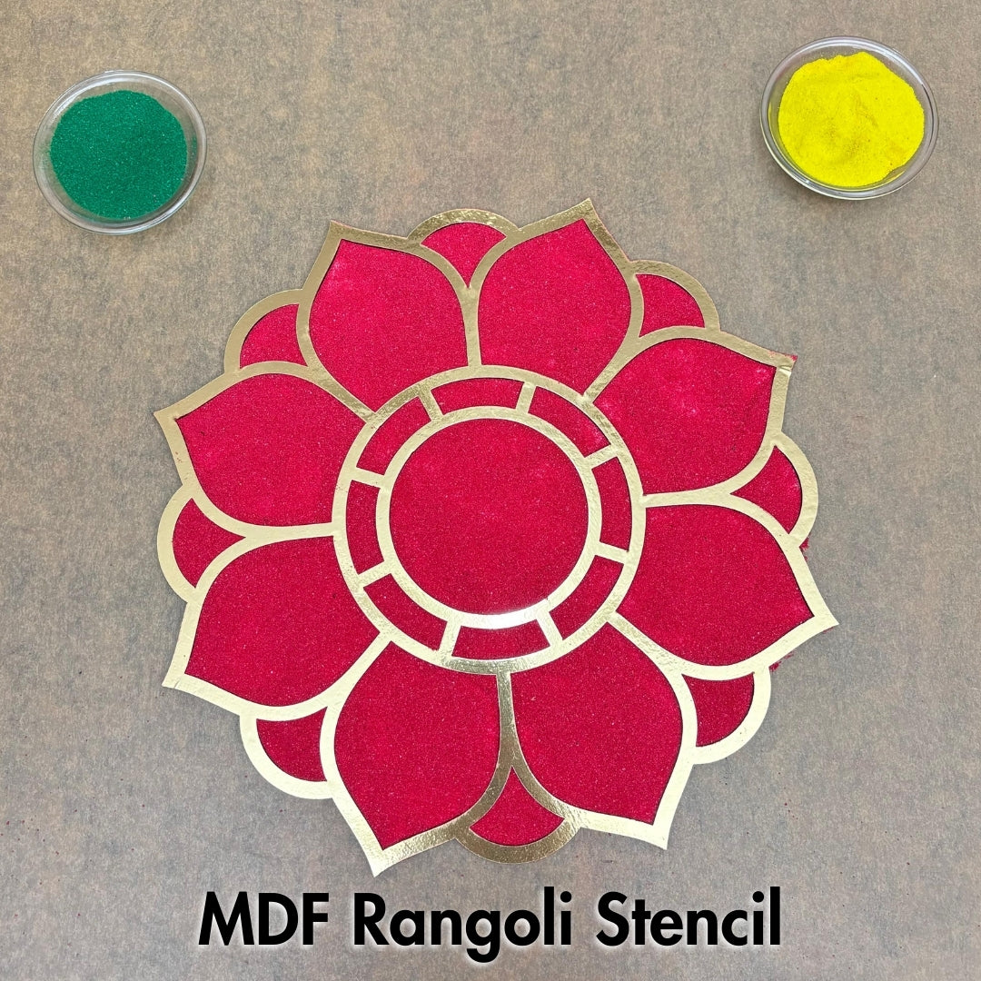 MDF Rangoli Stencil Golden_b11 Mudrawholesale