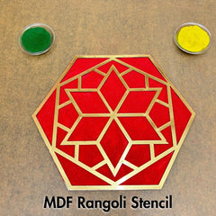 MDF Rangoli Stencil Golden_b12 Mudrawholesale