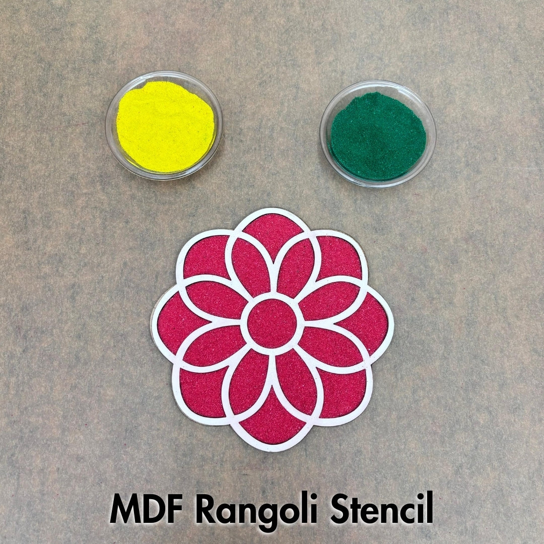 MDF Rangoli Stencil White_s09 Mudrawholesale