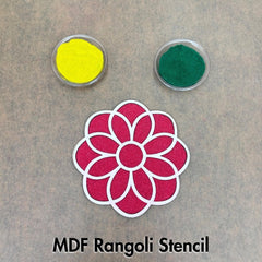 MDF Rangoli Stencil White_s09 Mudrawholesale