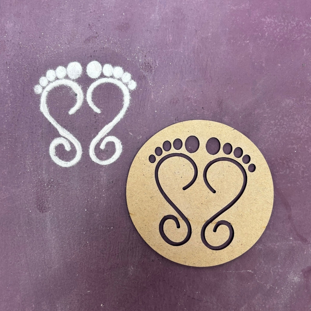 Lakshmi Pada Rangoli Stencil Designs Mudrawholesale