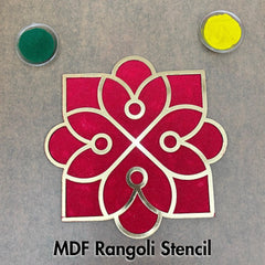 MDF Rangoli Stencil Golden_b13 Mudrawholesale