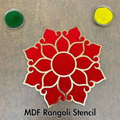MDF Rangoli Stencil Golden_b15 Mudrawholesale