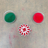 Swastika With Flower Rangoli Floral Stencil Designs_04 Mudrawholesale