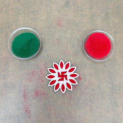 Swastika With Flower Rangoli Floral Stencil Designs_04 Mudrawholesale