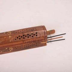 Wooden Agarbatti Box Big (Flower design) Mudrawholesale