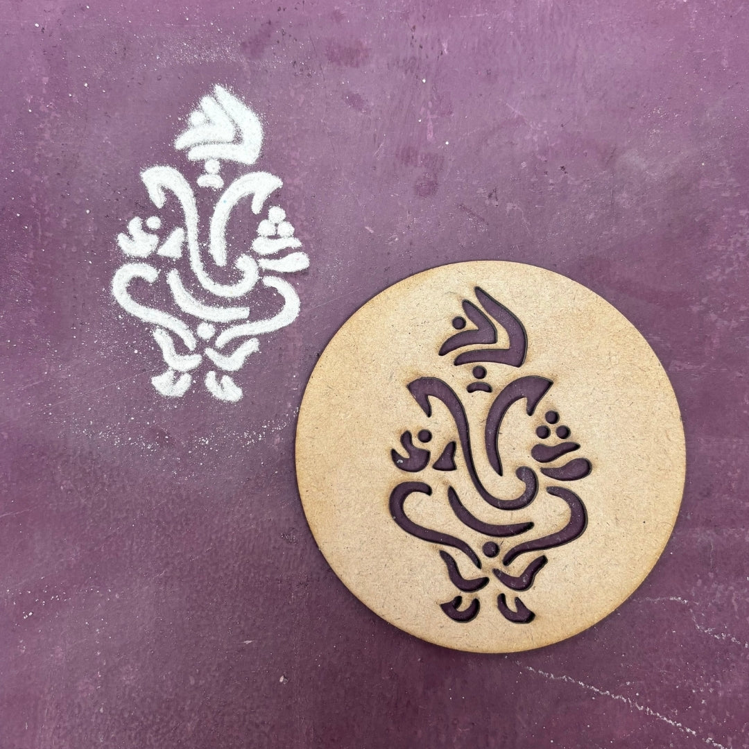 Ganpati Rangoli Stencil Designs Mudrawholesale