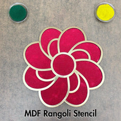 MDF Rangoli Stencil Golden_b14 Mudrawholesale