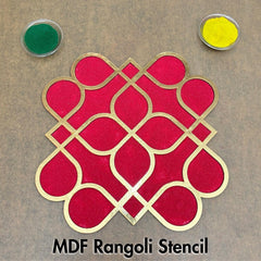MDF Rangoli Stencil Golden_b17 Mudrawholesale