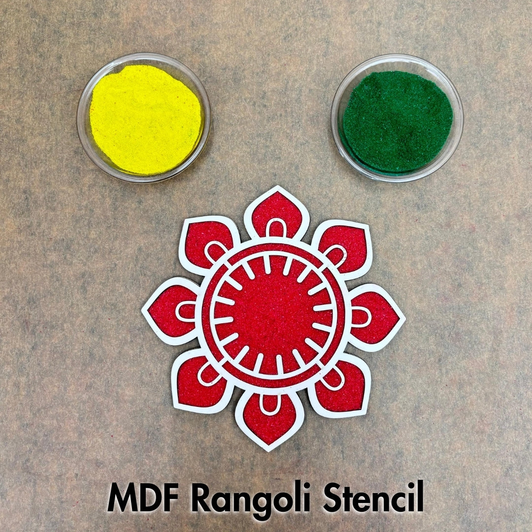 MDF Rangoli Stencil White_s04 Mudrawholesale
