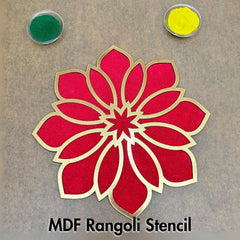 MDF Rangoli Stencil Golden_b18 Mudrawholesale