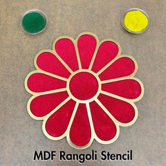 MDF Rangoli Stencil Golden_b19 Mudrawholesale