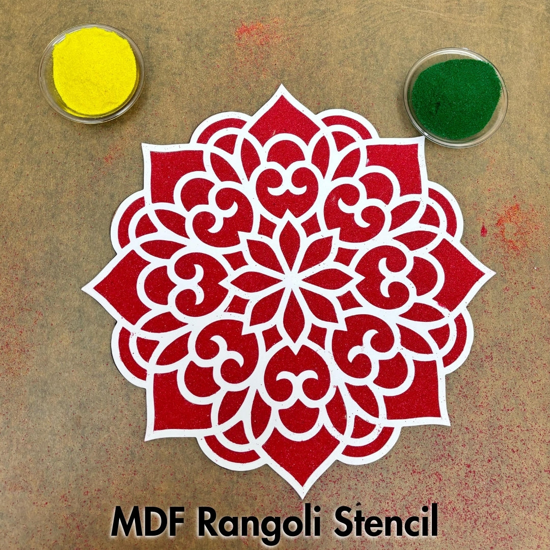 MDF Rangoli Stencil White_b02 Mudrawholesale