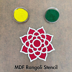 MDF Rangoli Stencil White_s07 Mudrawholesale