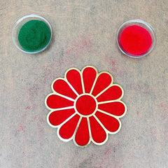 MDF Rangoli Stencil Golden_s01 Mudrawholesale