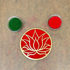 MDF Rangoli Stencil Golden_s07 Mudrawholesale