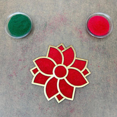 MDF Rangoli Stencil Golden_s03 Mudrawholesale