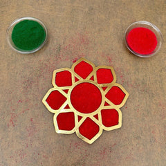 MDF Rangoli Stencil Golden_s05 Mudrawholesale