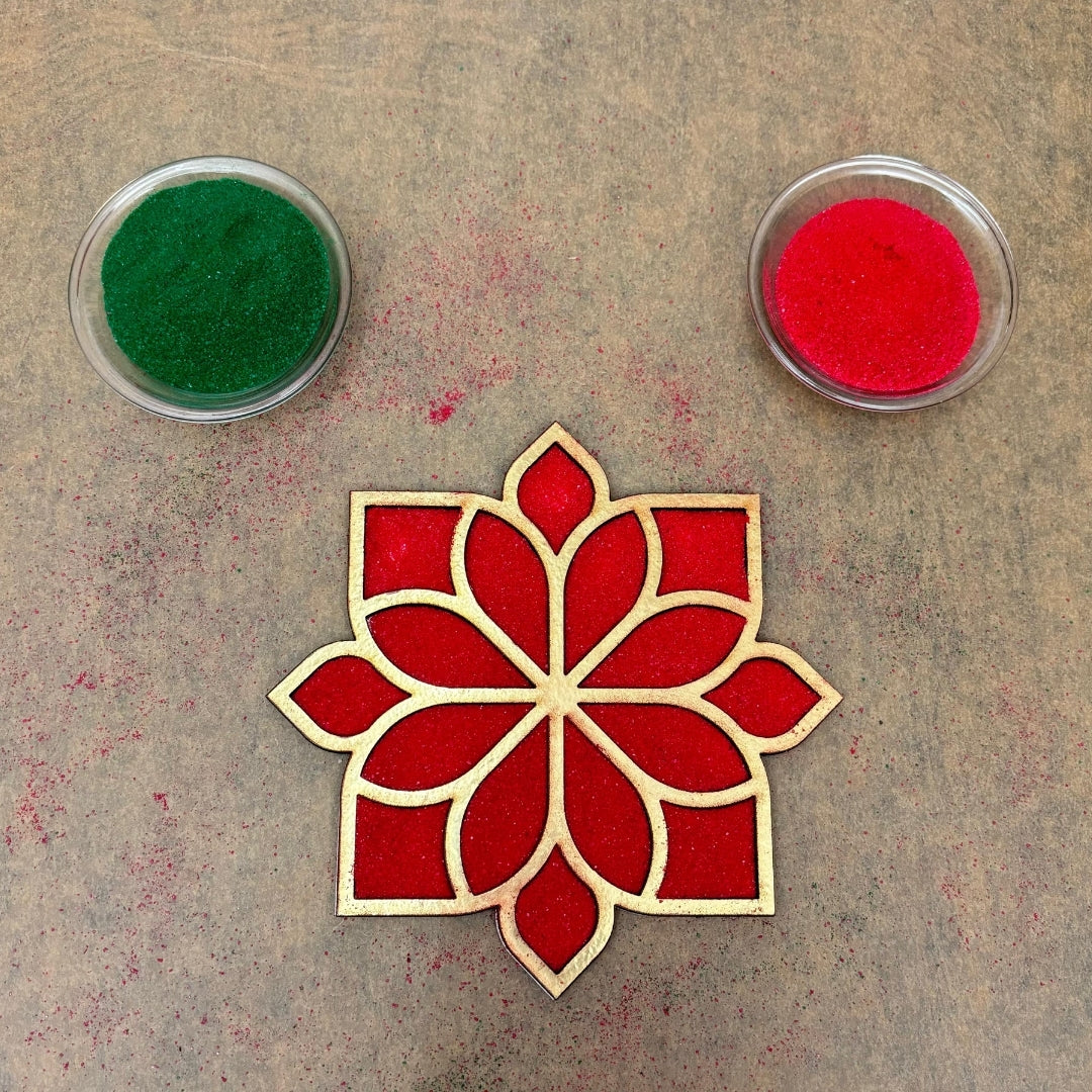 MDF Rangoli Stencil Golden_s06 Mudrawholesale