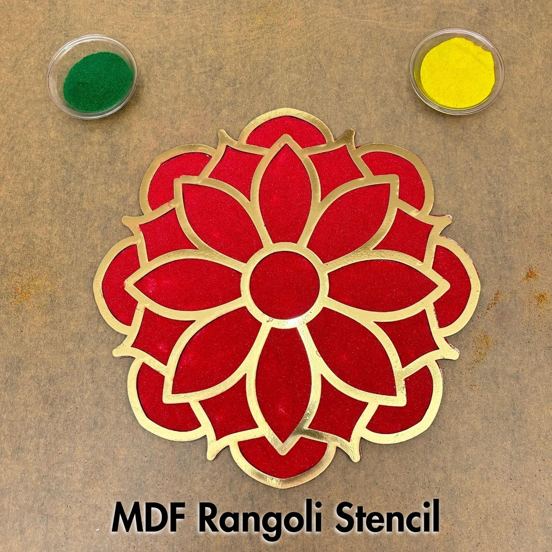 MDF Rangoli Stencil Golden_b03 Mudrawholesale
