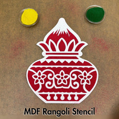 MDF Rangoli Stencil White_b03 Mudrawholesale