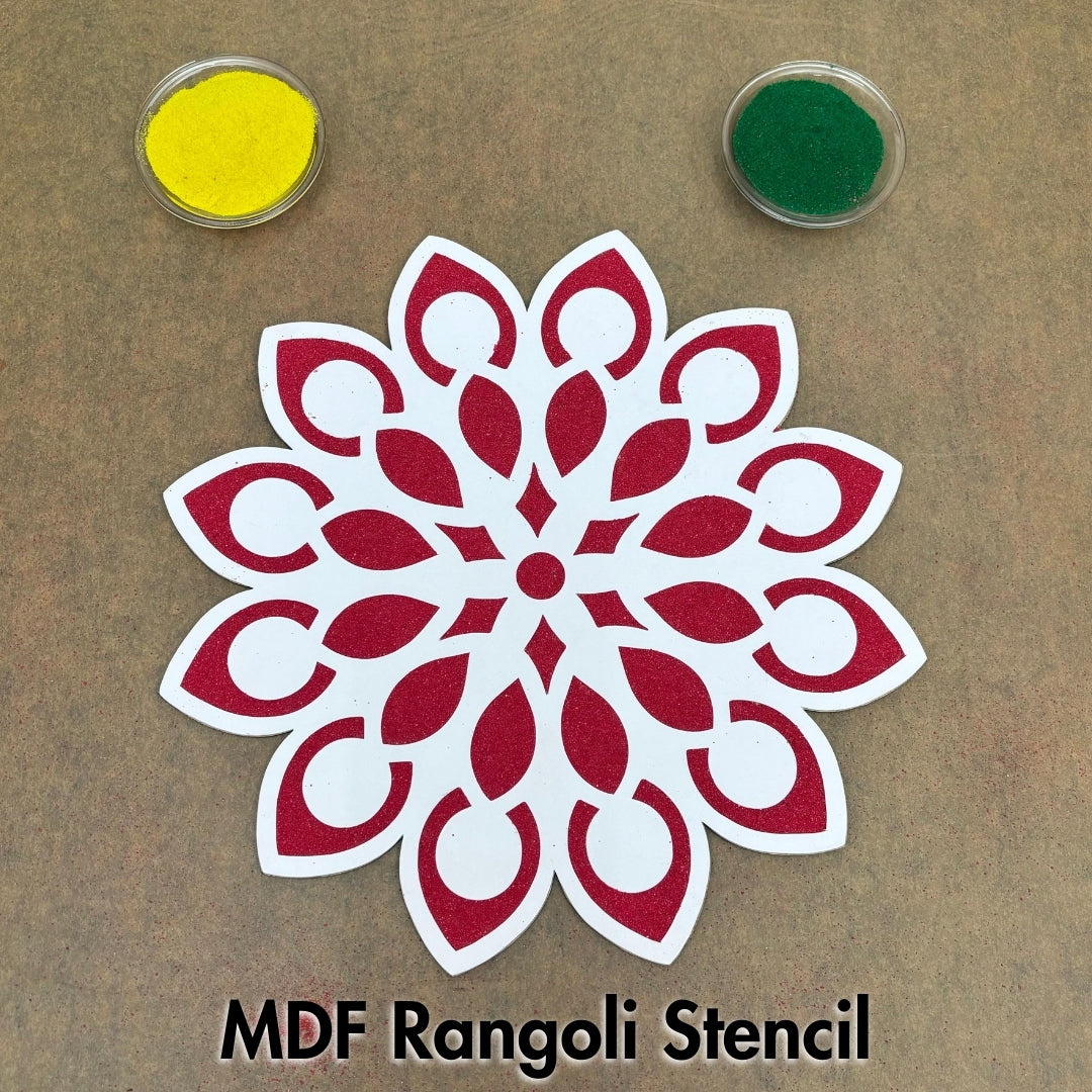 MDF Rangoli Stencil White_b06 Mudrawholesale