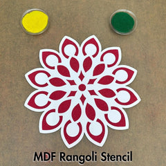 MDF Rangoli Stencil White_b06 Mudrawholesale