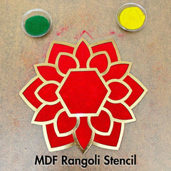MDF Rangoli Stencil Golden_b06 Mudrawholesale