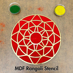 MDF Rangoli Stencil Golden_b08 Mudrawholesale
