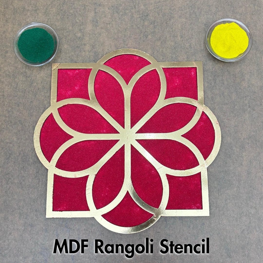 MDF Rangoli Stencil Golden_b09 Mudrawholesale