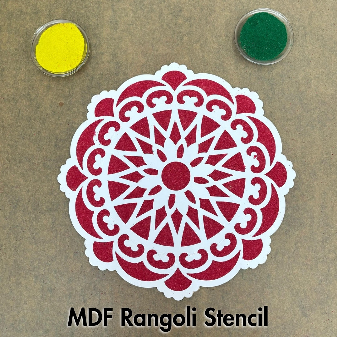 MDF Rangoli Stencil White_b09 Mudrawholesale