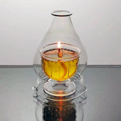 Akhand Diya With Glass Cover (24 Hrs) - Mudrawholesale