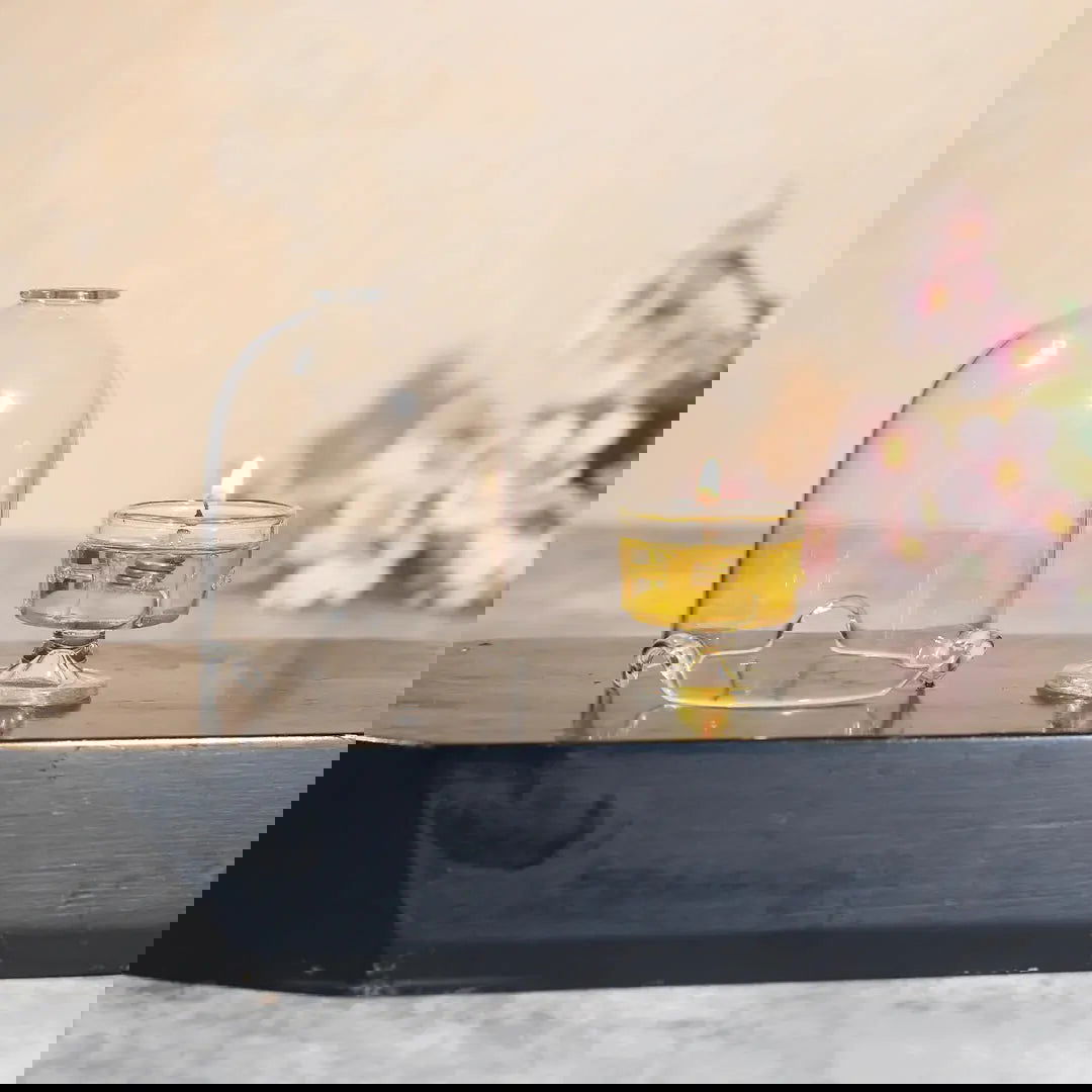 Akhand Diya With Glass Cover (2 Hrs) - Mudrawholesale