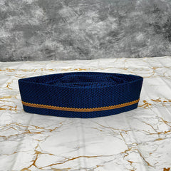 Dark Blue With Lace Khan Topi - 01 - Mudrawholesale