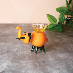 Elephant Diya (Orange) - Mudrawholesale