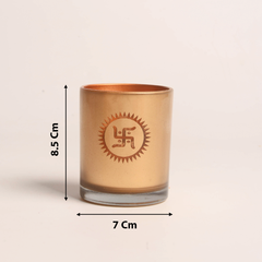 Swastik Glass Golden Diya Mudrawholesale