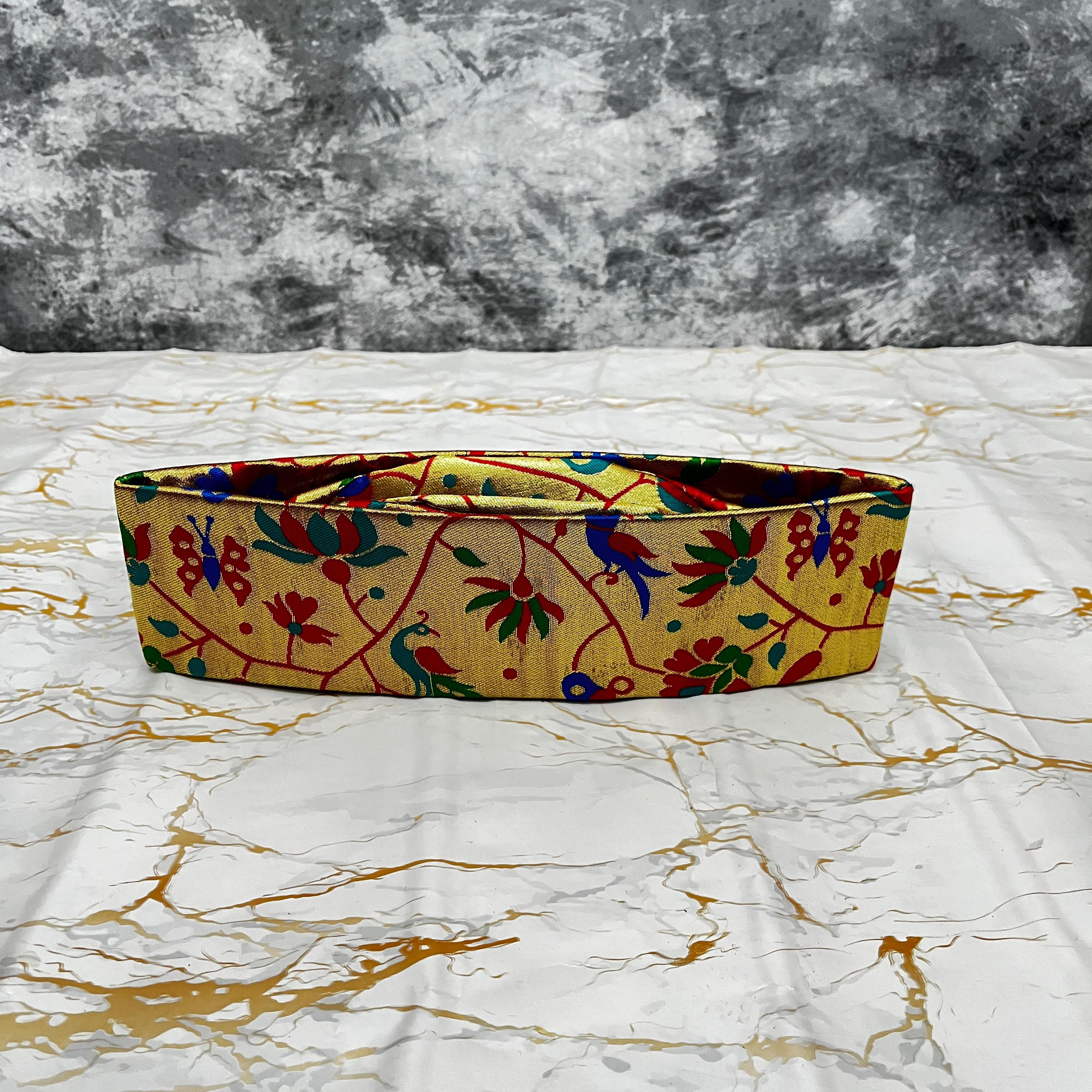 Peacock Patter Golden Paithani Topi Mudrawholesale