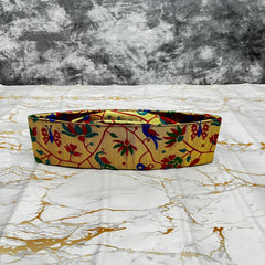 Peacock Patter Golden Paithani Topi Mudrawholesale