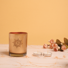 Mandala Glass Golden Diya Mudrawholesale