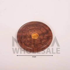 Wooden Agarbatti Sticks Holder Round Design Mudrawholesale