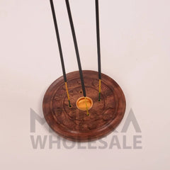 Wooden Agarbatti Sticks Holder Round Design Mudrawholesale