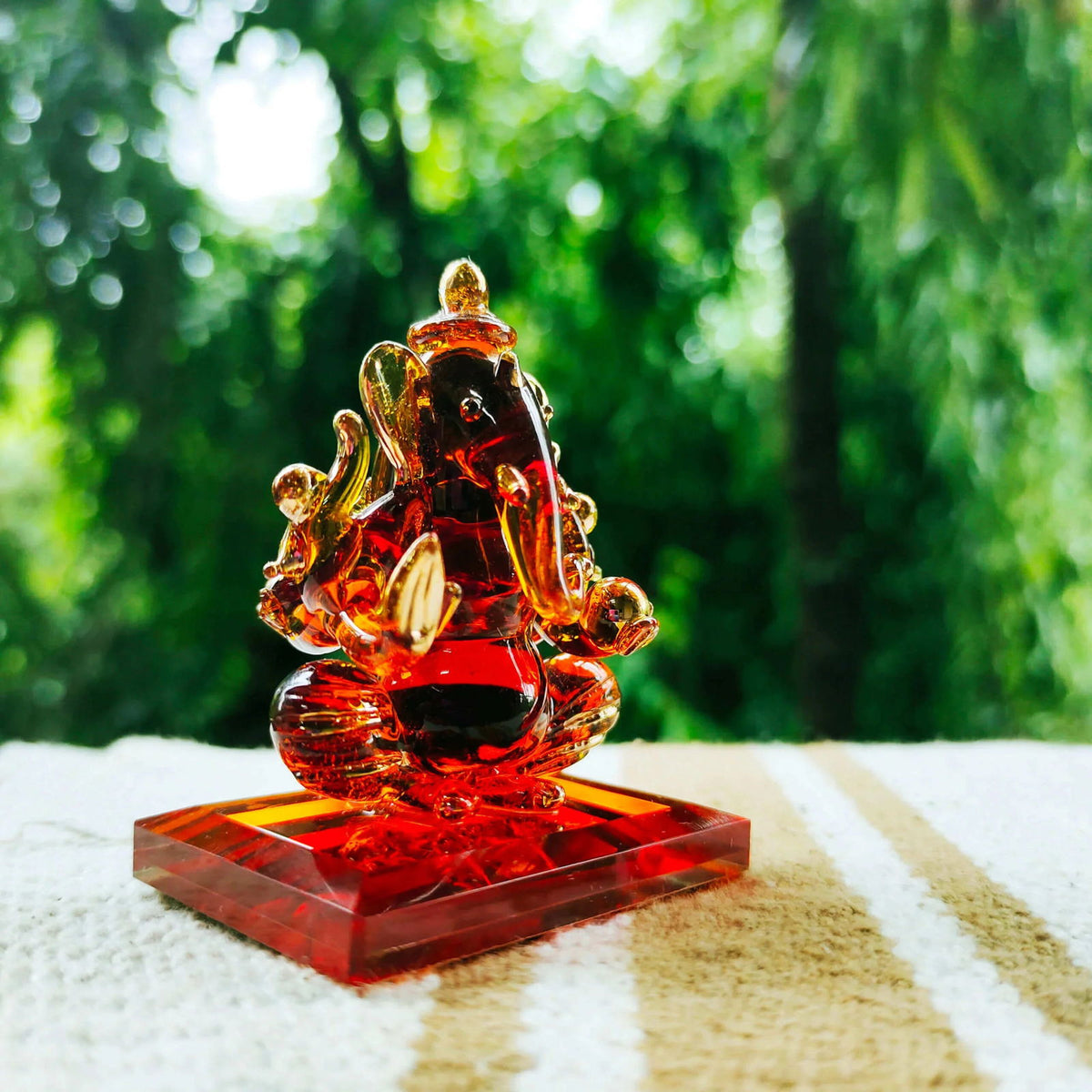 Colour Body Double Sided Glass Ganesha - Mudrawholesale