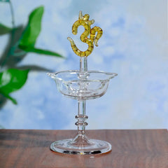 Glass Deepak Diya With OMM Mudrawholesale